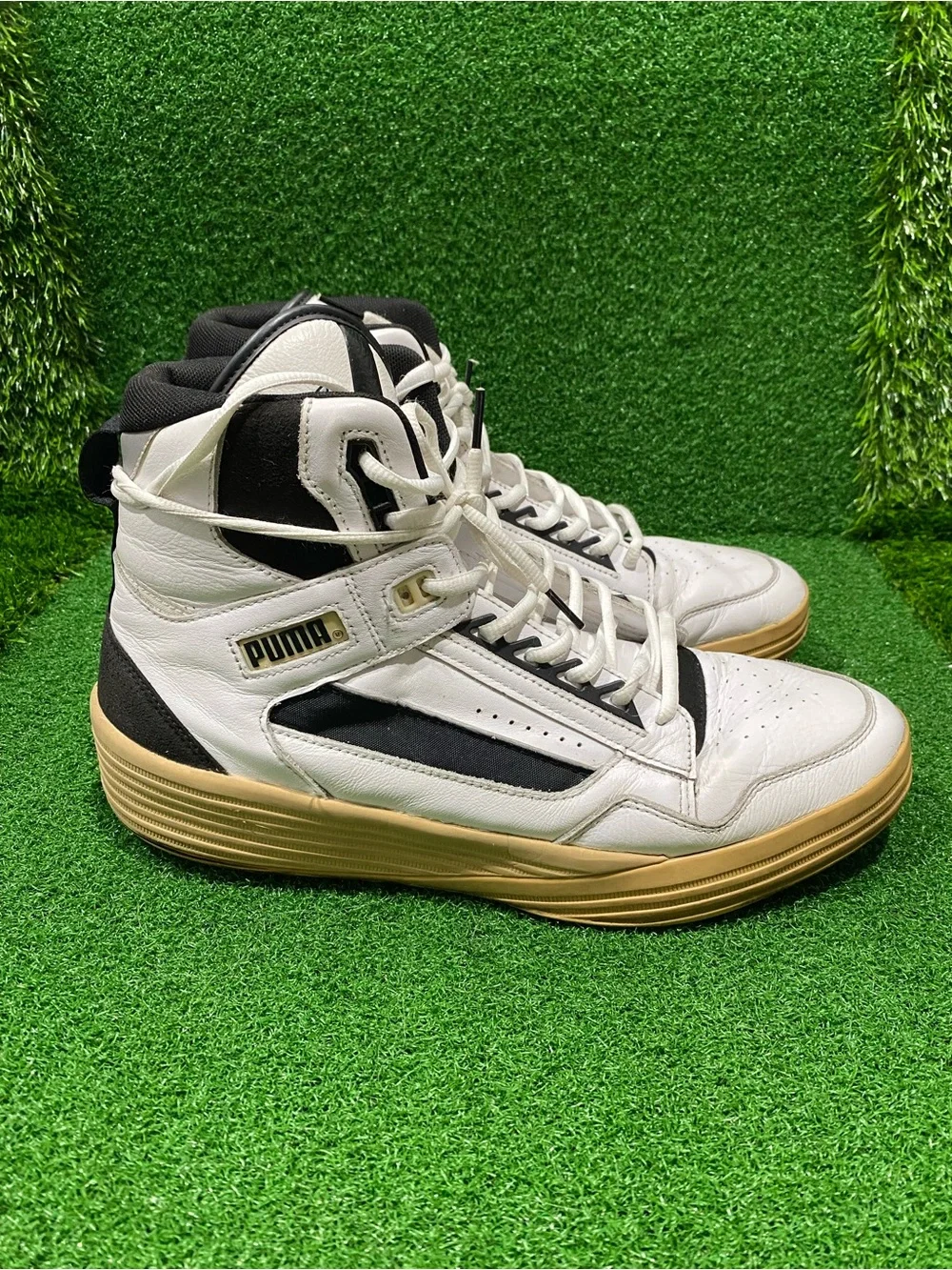 Puma x Rhude x Kuzma Mid White/Black Clyde all-Pro Sneaker Sz 11.5 Men’s